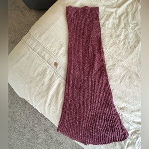 Free People Ribbed Maroon Pencil Skirt